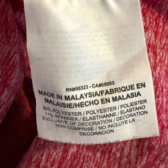 Nike Dri Fit Running Shirt Women's Medium Heather Red Full Sleeve 1/4 Zip LS - Picture 6 of 7